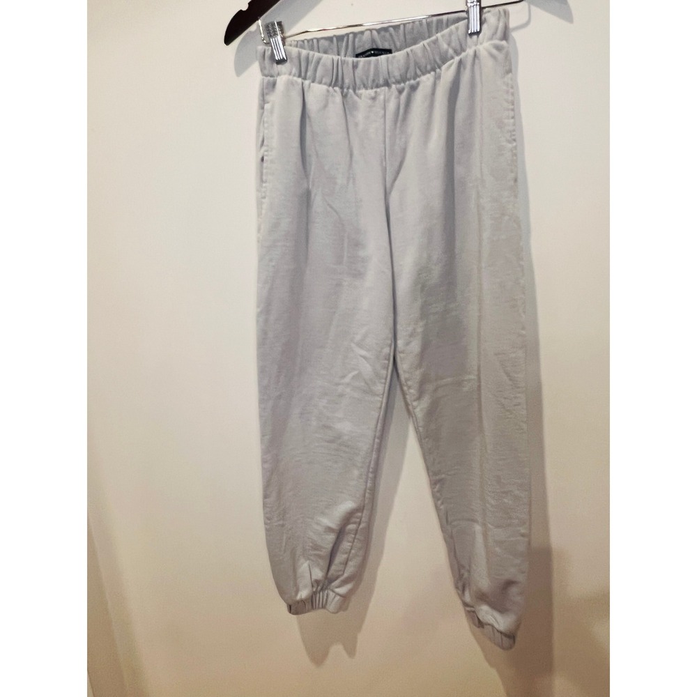 Brandy Melville Rosa Sweatpants Light Gray Elastic Waist Joggers One Size